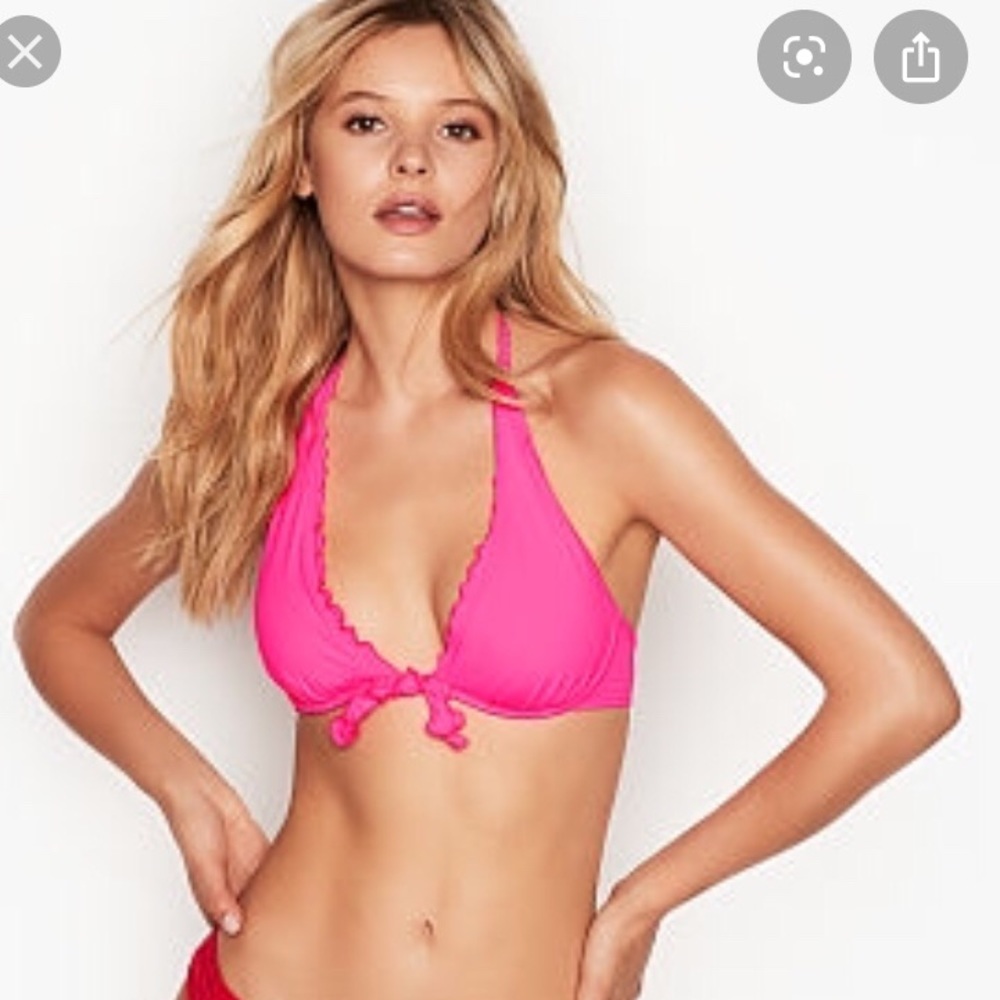 PINK Victoria Secret hot pink bikini top